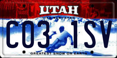 UT license plate C031SV