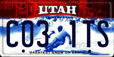 UT license plate C031TS