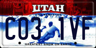 UT license plate C031VF