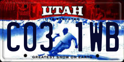 UT license plate C031WB