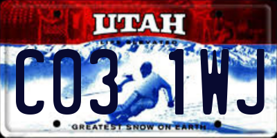 UT license plate C031WJ