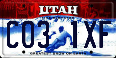 UT license plate C031XF