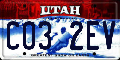 UT license plate C032EV