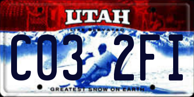 UT license plate C032FI