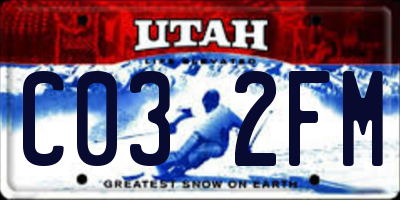 UT license plate C032FM