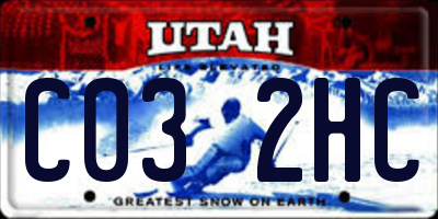 UT license plate C032HC