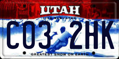 UT license plate C032HK