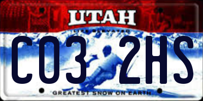 UT license plate C032HS
