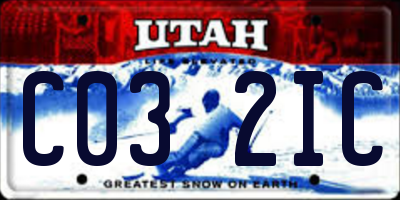 UT license plate C032IC