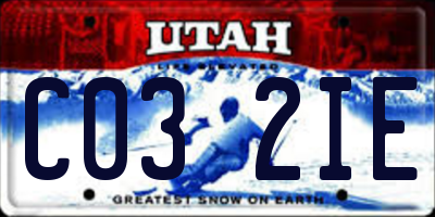 UT license plate C032IE