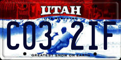 UT license plate C032IF