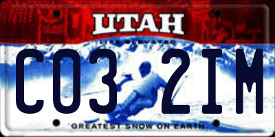 UT license plate C032IM
