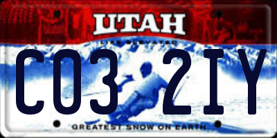 UT license plate C032IY