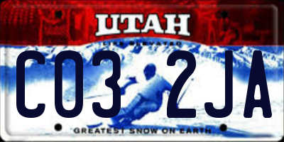UT license plate C032JA