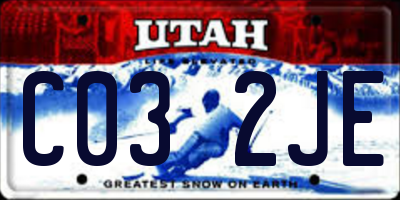 UT license plate C032JE
