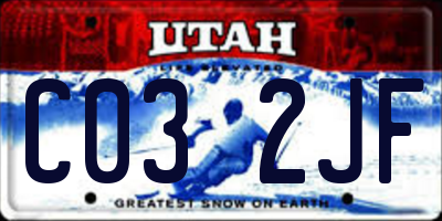 UT license plate C032JF