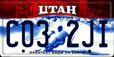 UT license plate C032JI
