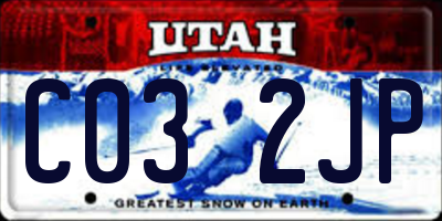 UT license plate C032JP