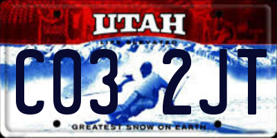 UT license plate C032JT