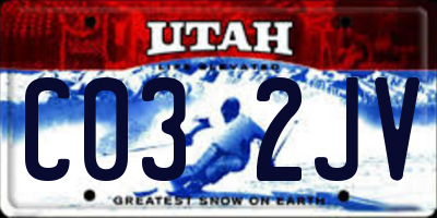 UT license plate C032JV