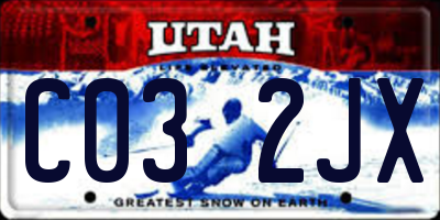 UT license plate C032JX