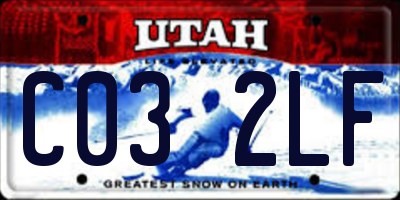 UT license plate C032LF