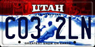 UT license plate C032LN