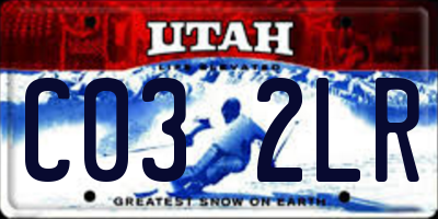 UT license plate C032LR
