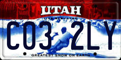 UT license plate C032LY