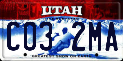 UT license plate C032MA