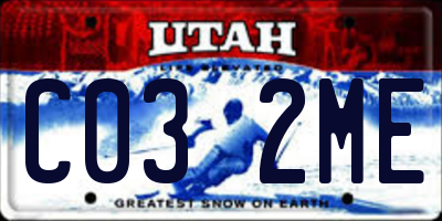 UT license plate C032ME