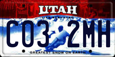 UT license plate C032MH