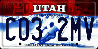 UT license plate C032MV