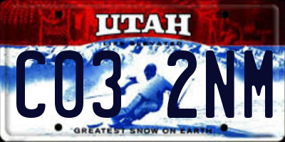 UT license plate C032NM
