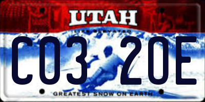 UT license plate C032OE