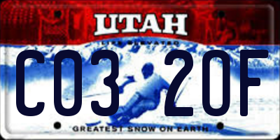 UT license plate C032OF