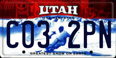 UT license plate C032PN