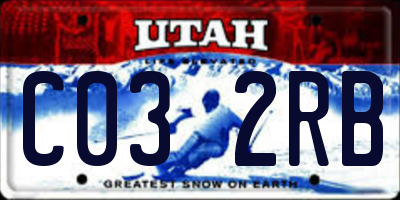 UT license plate C032RB