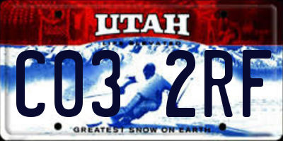 UT license plate C032RF