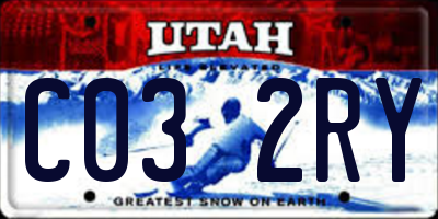 UT license plate C032RY