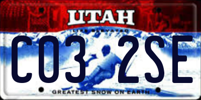 UT license plate C032SE