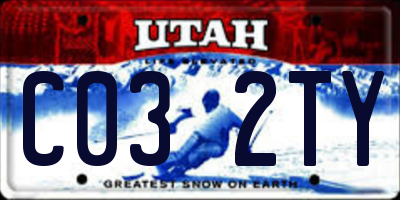 UT license plate C032TY