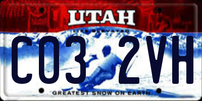 UT license plate C032VH