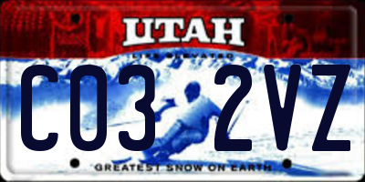 UT license plate C032VZ