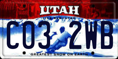 UT license plate C032WB