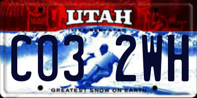 UT license plate C032WH