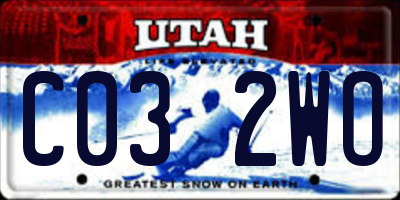 UT license plate C032WO