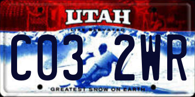 UT license plate C032WR