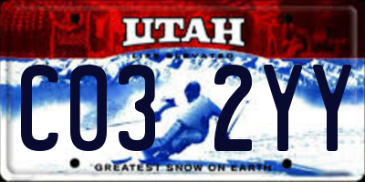 UT license plate C032YY