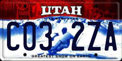 UT license plate C032ZA
